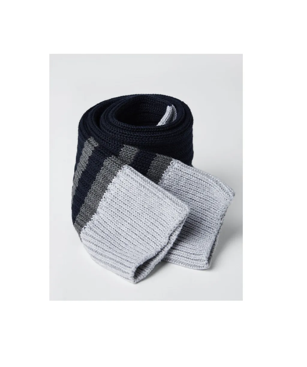Striped Ribbed-Knit Ankle Socks