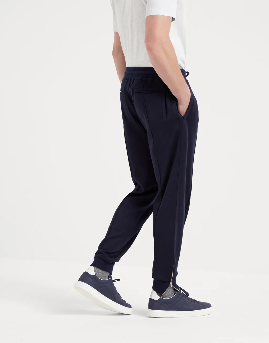 Pressed-Crease Drawstring Trousers