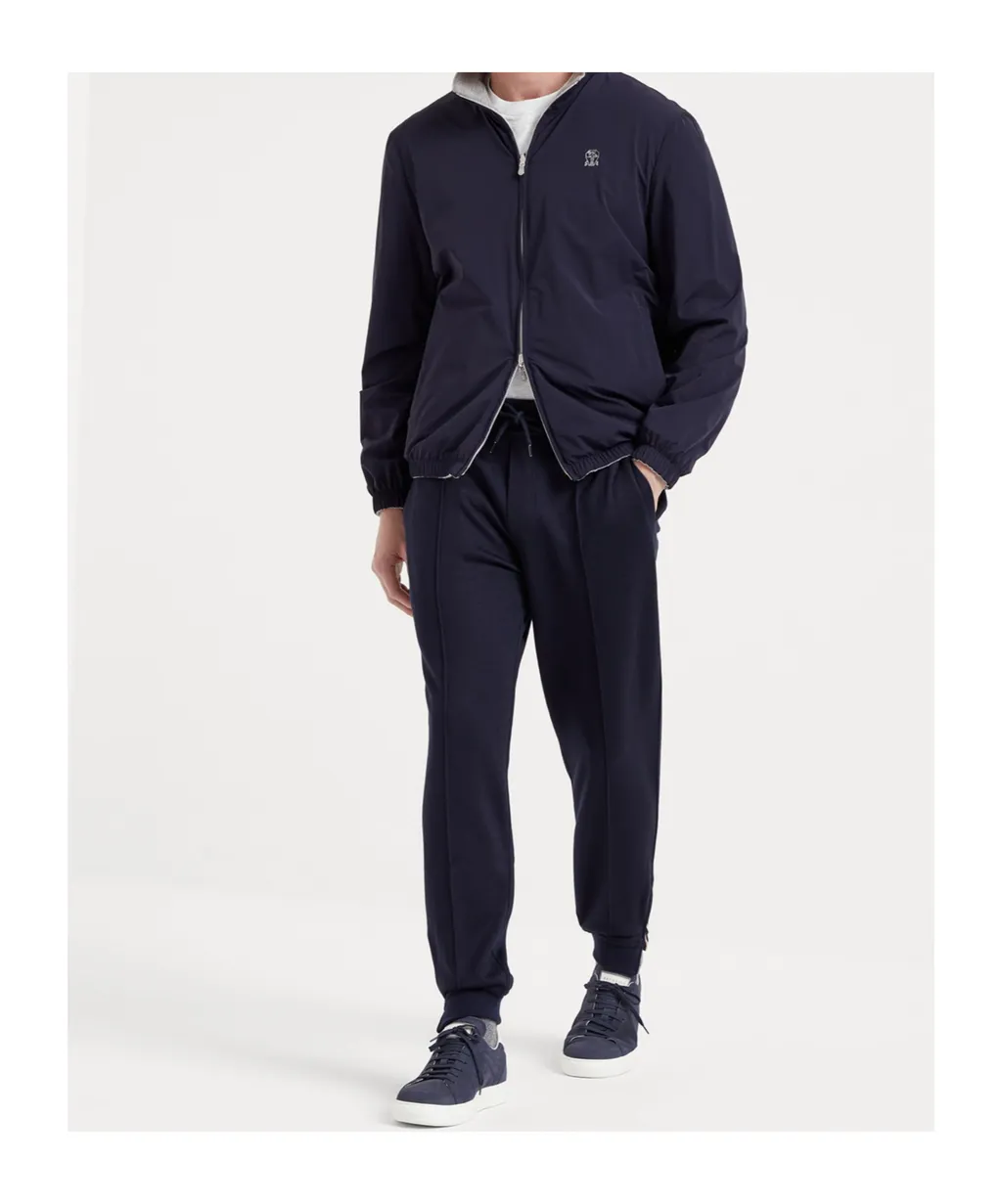 Pressed-Crease Drawstring Trousers