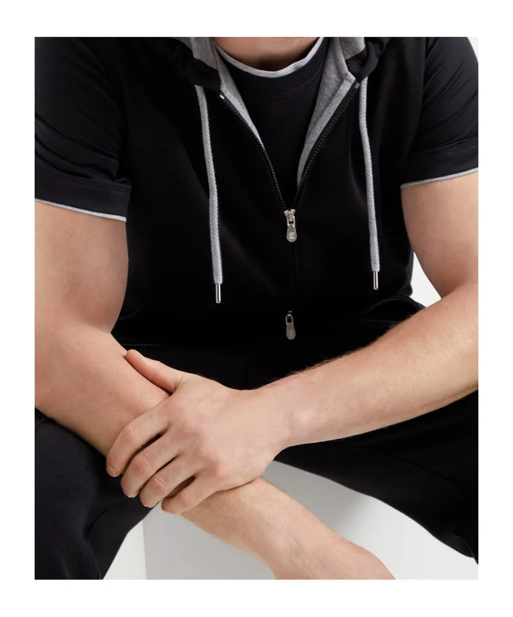 Sleeveless Drawstring Hoodie