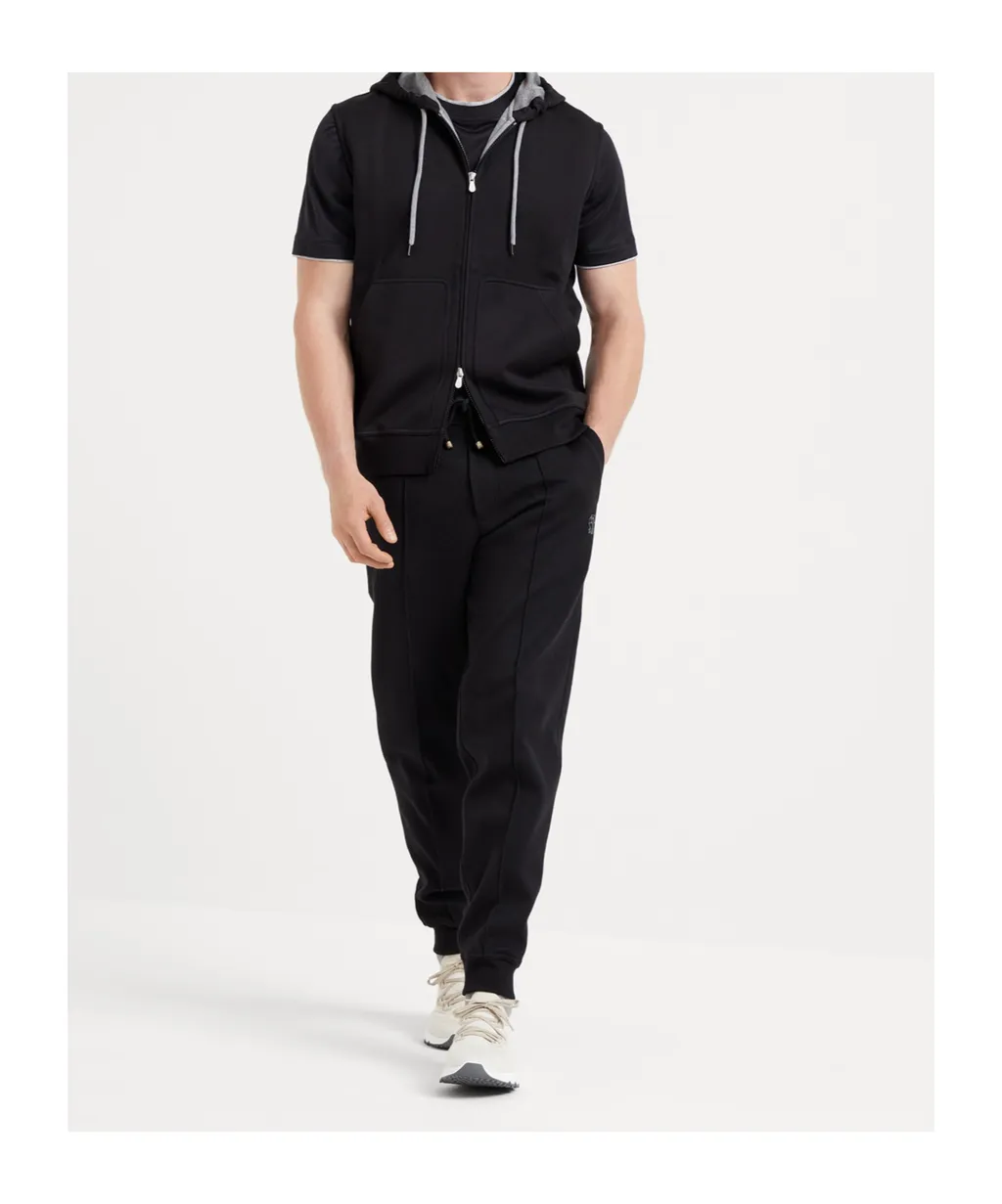 Sleeveless Drawstring Hoodie