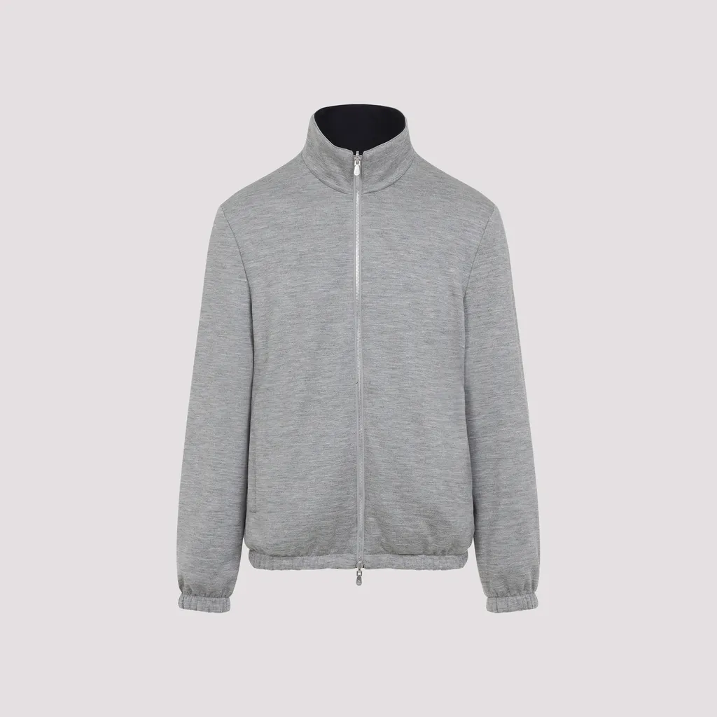 Embroidered-Logo Reversible Jacket