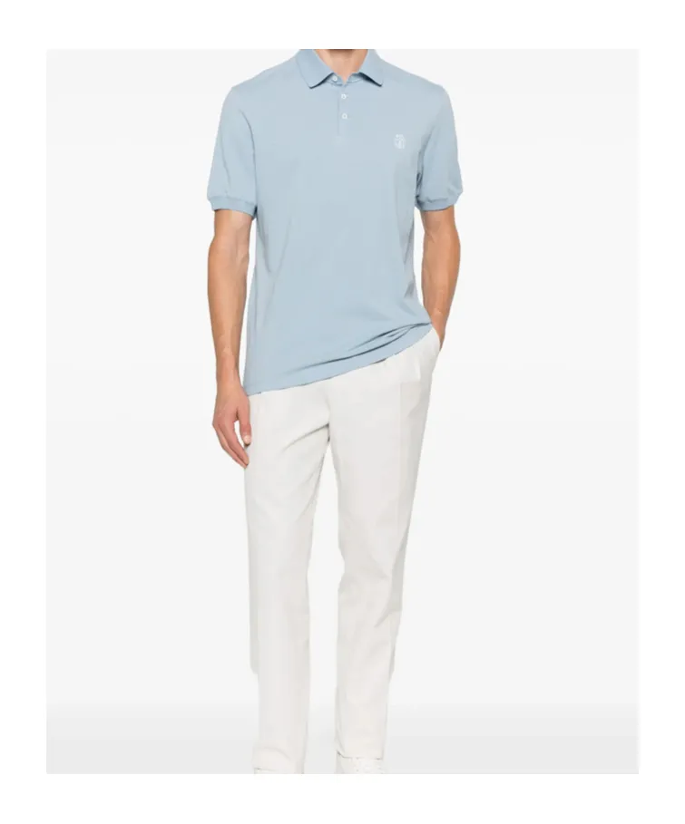 Embroidered Cotton Polo Shirt