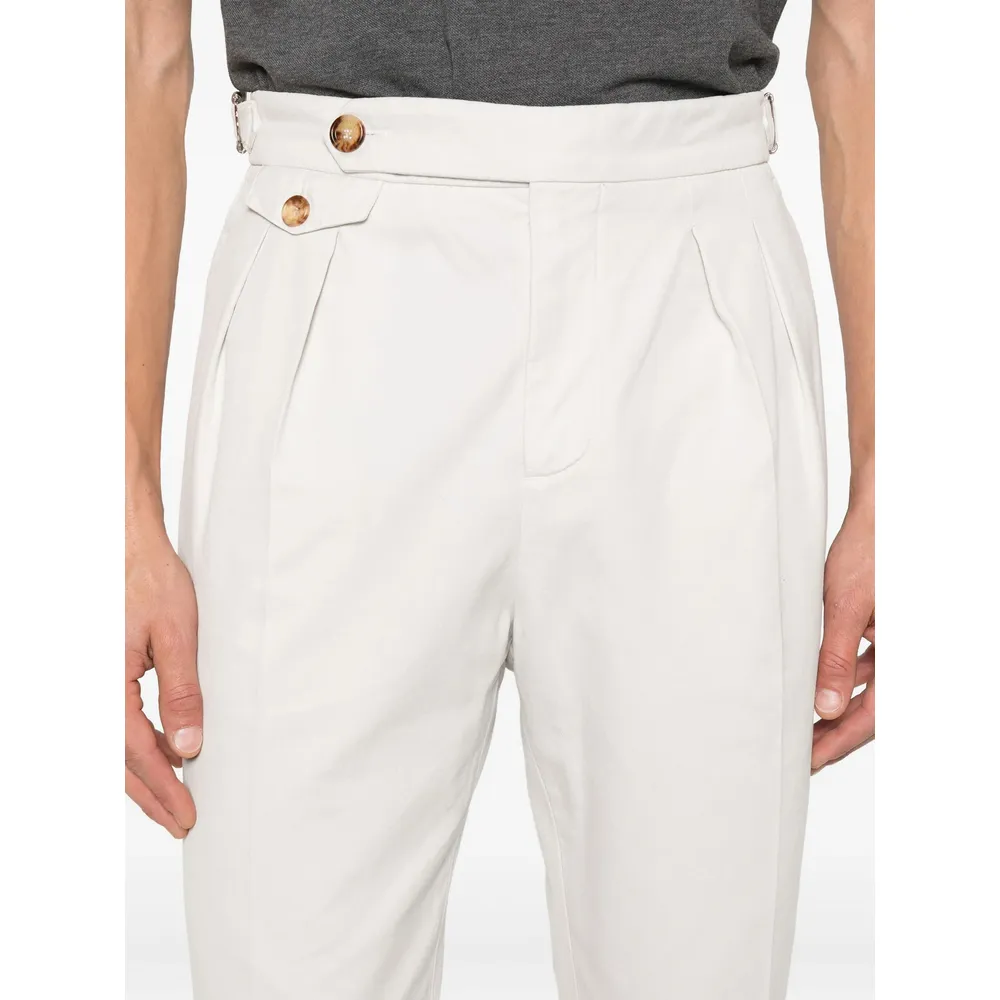 Pleated Button Trousers