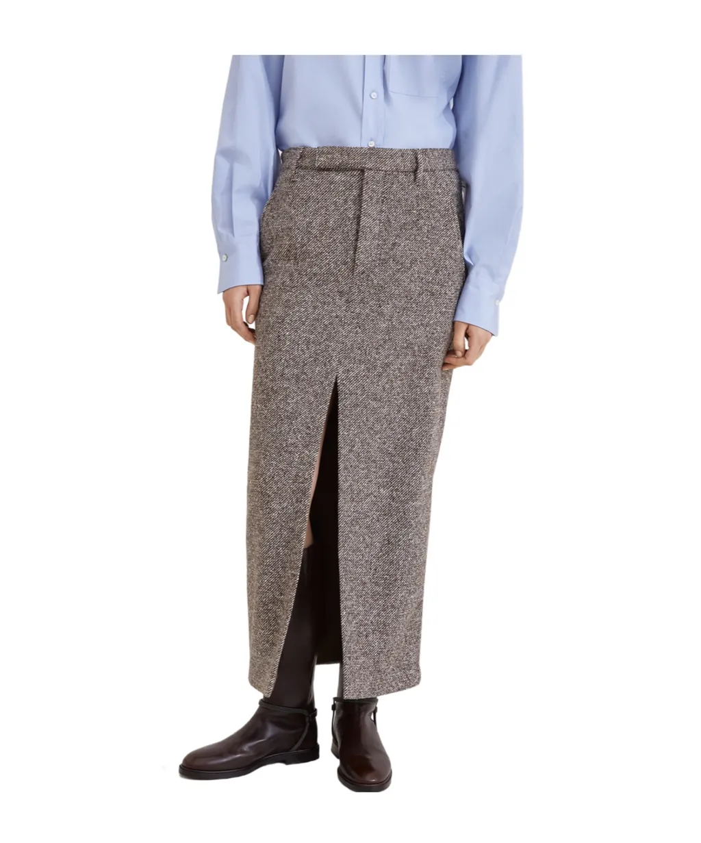 Diagonal Sartorial Pencil Skirt