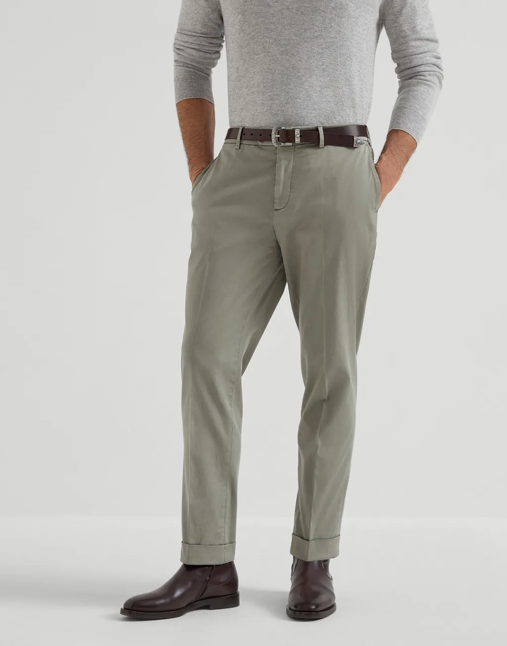 Cropped Chino Trousers