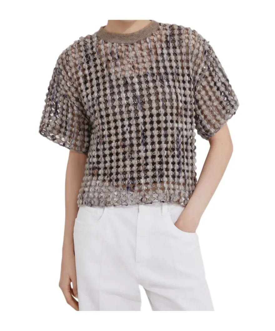 Textured Short-Sleeve Top