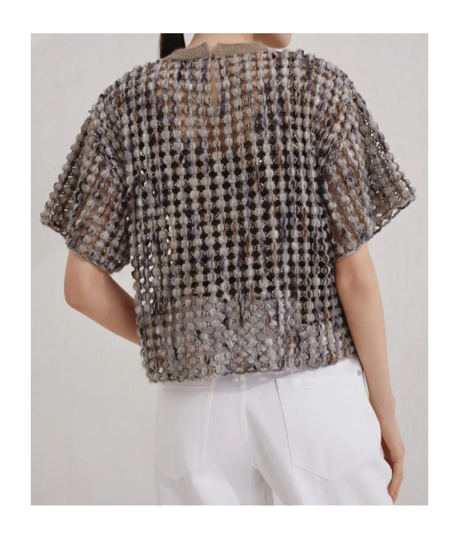 Textured Short-Sleeve Top