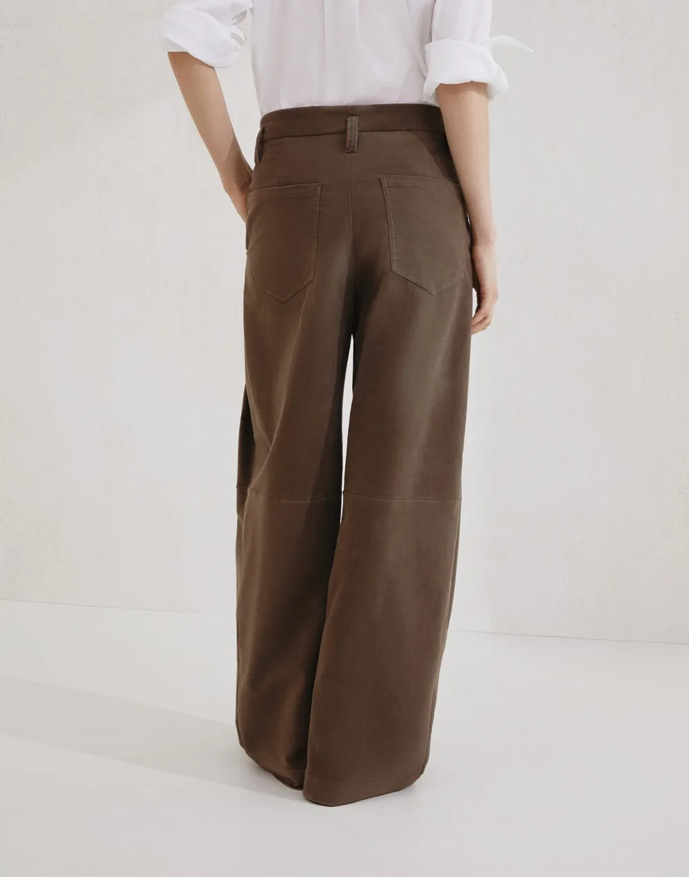Monili Detailed Straight Leg Trousers