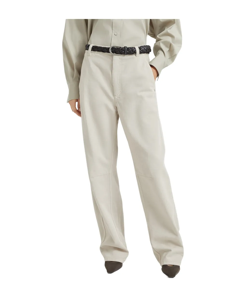 Logo Patch Straight-Leg Trousers