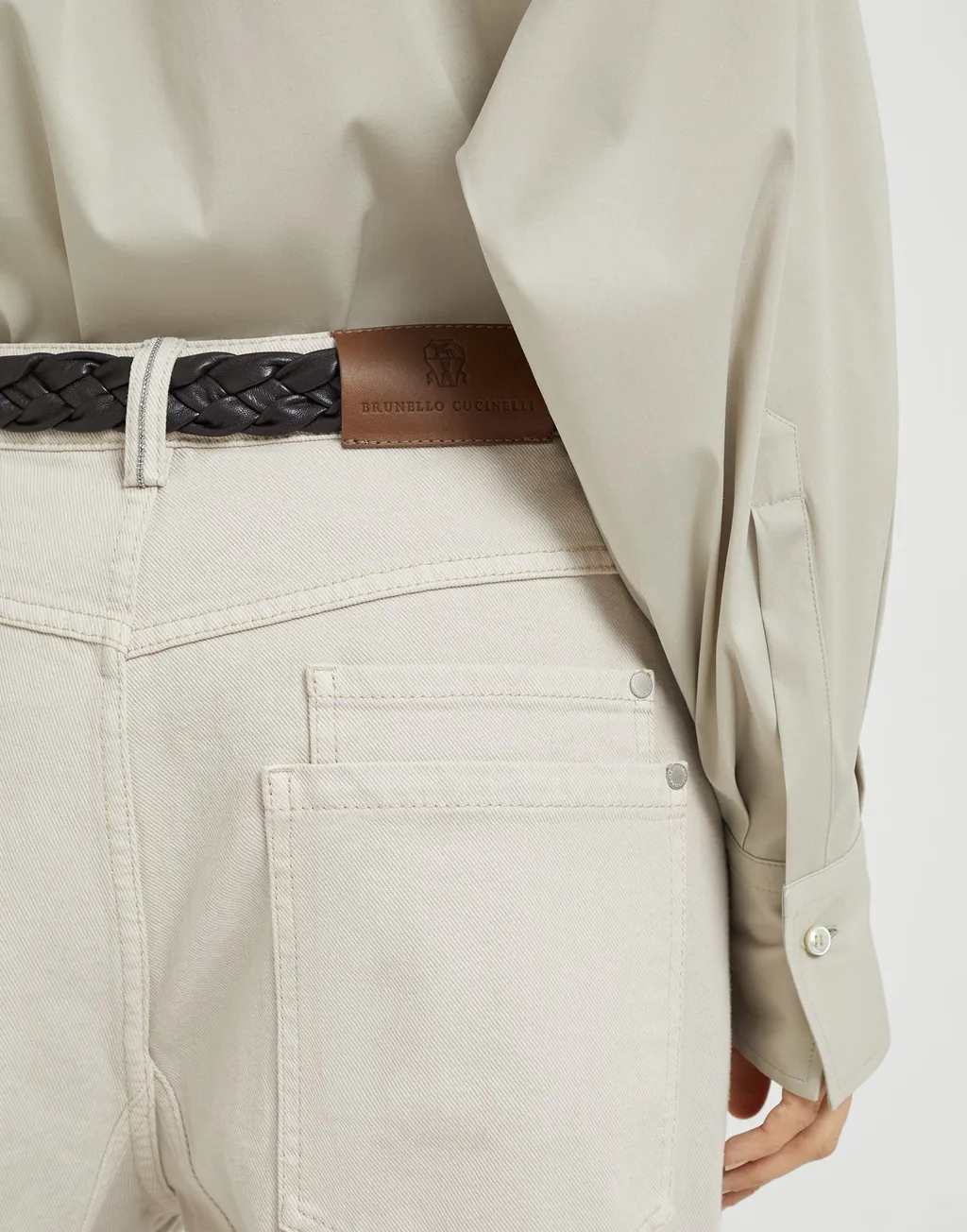 Logo Patch Straight-Leg Trousers