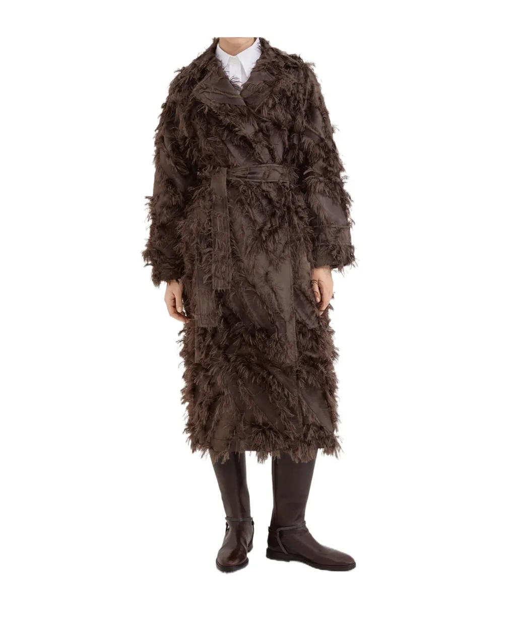 Lapel Long Sleeve Coat