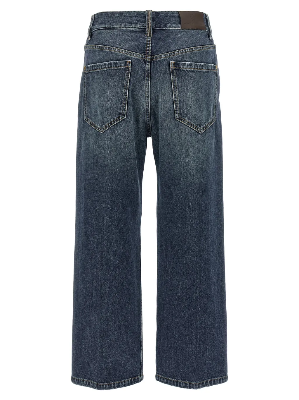 Monile Detailed Straight-Leg Jeans