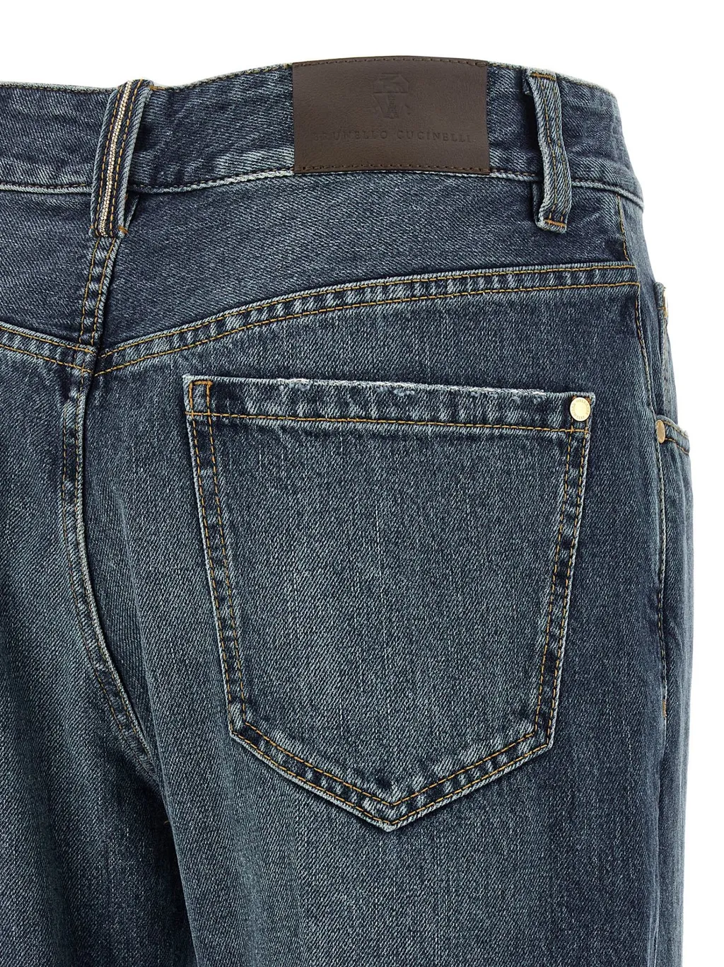 Monile Detailed Straight-Leg Jeans