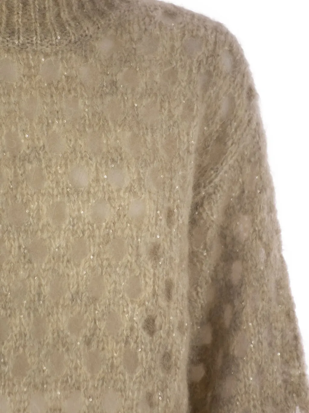 Dazzling Net Turtleneck Jumper