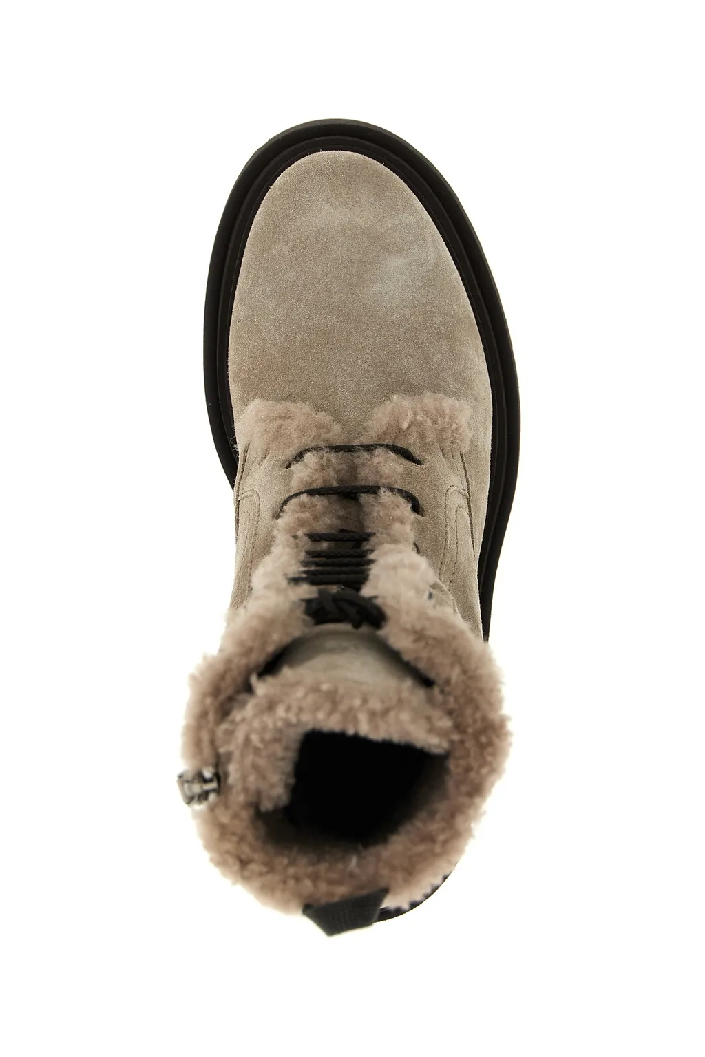 Lace-Up Shearling Boots