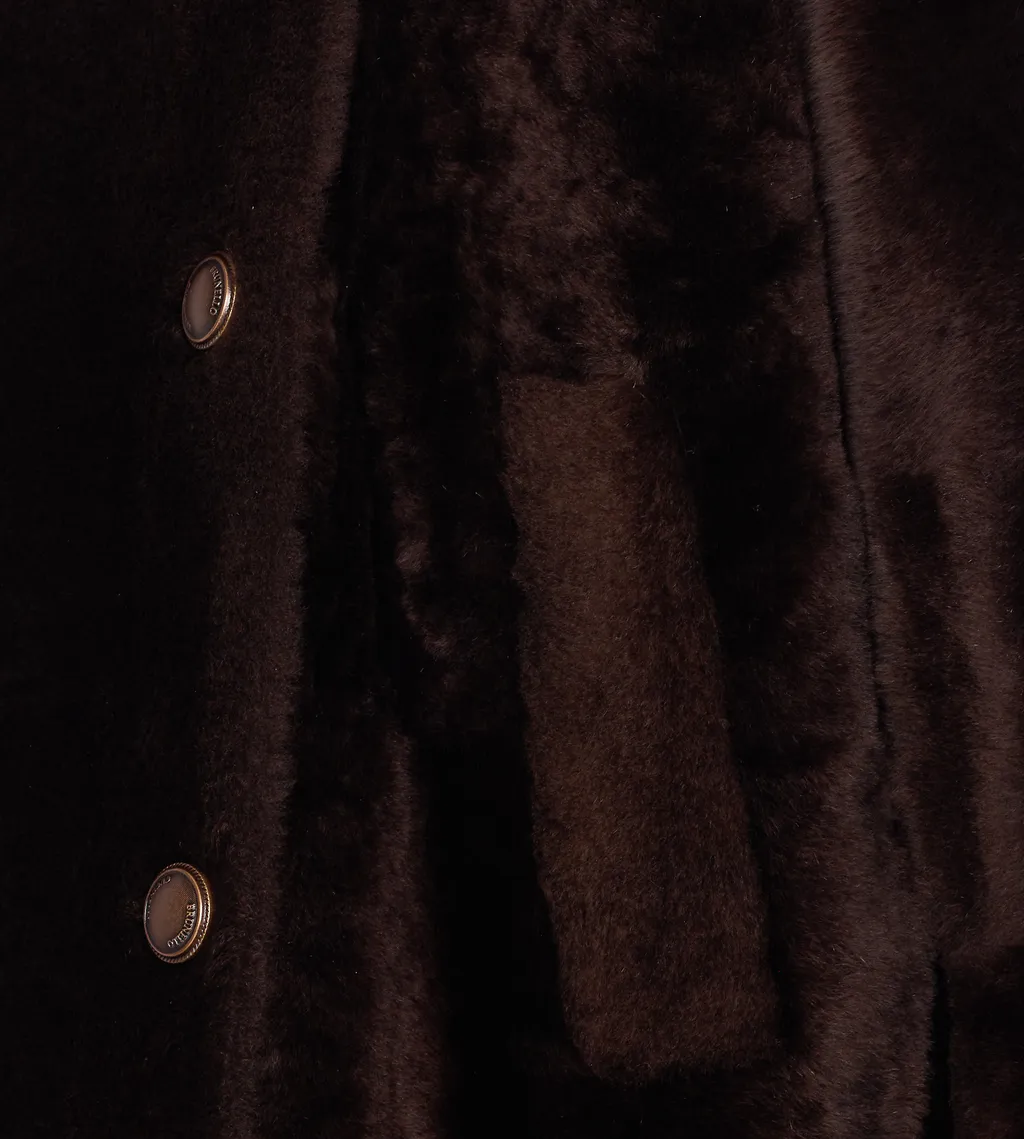 Double-Breasted High Neck Jacket