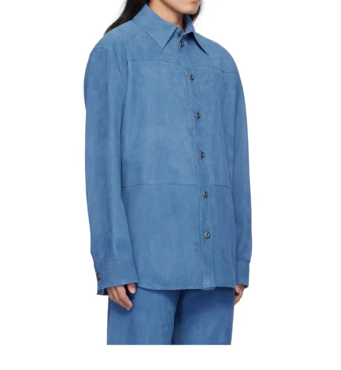 Lapel Long-Sleeved Leather Jacket