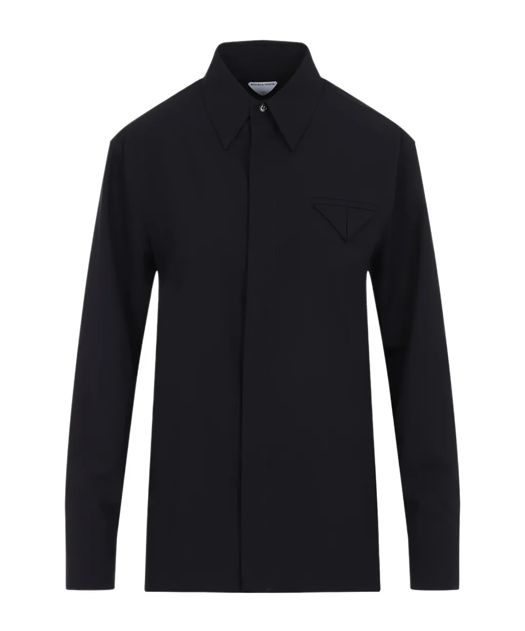 Long Sleeved Straight Hem Shirt