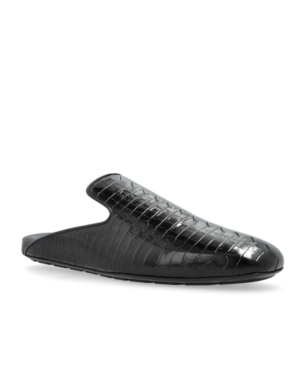 Panelled Slip-On Mules
