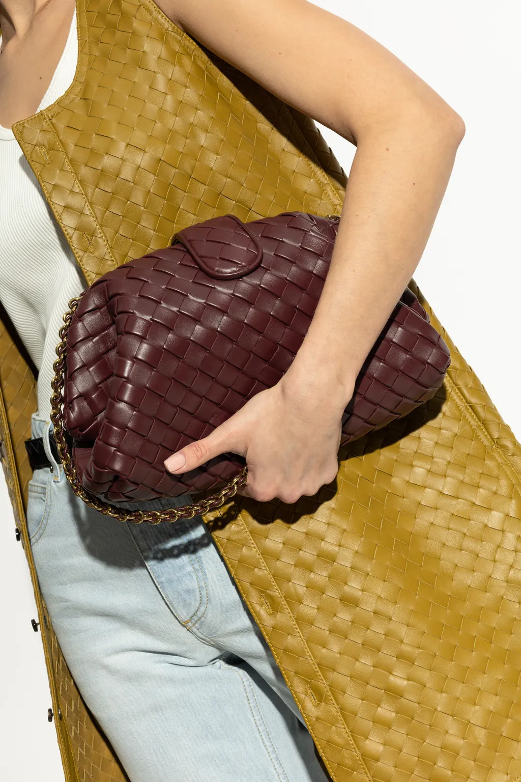 Woven Detailed Clutch Bag