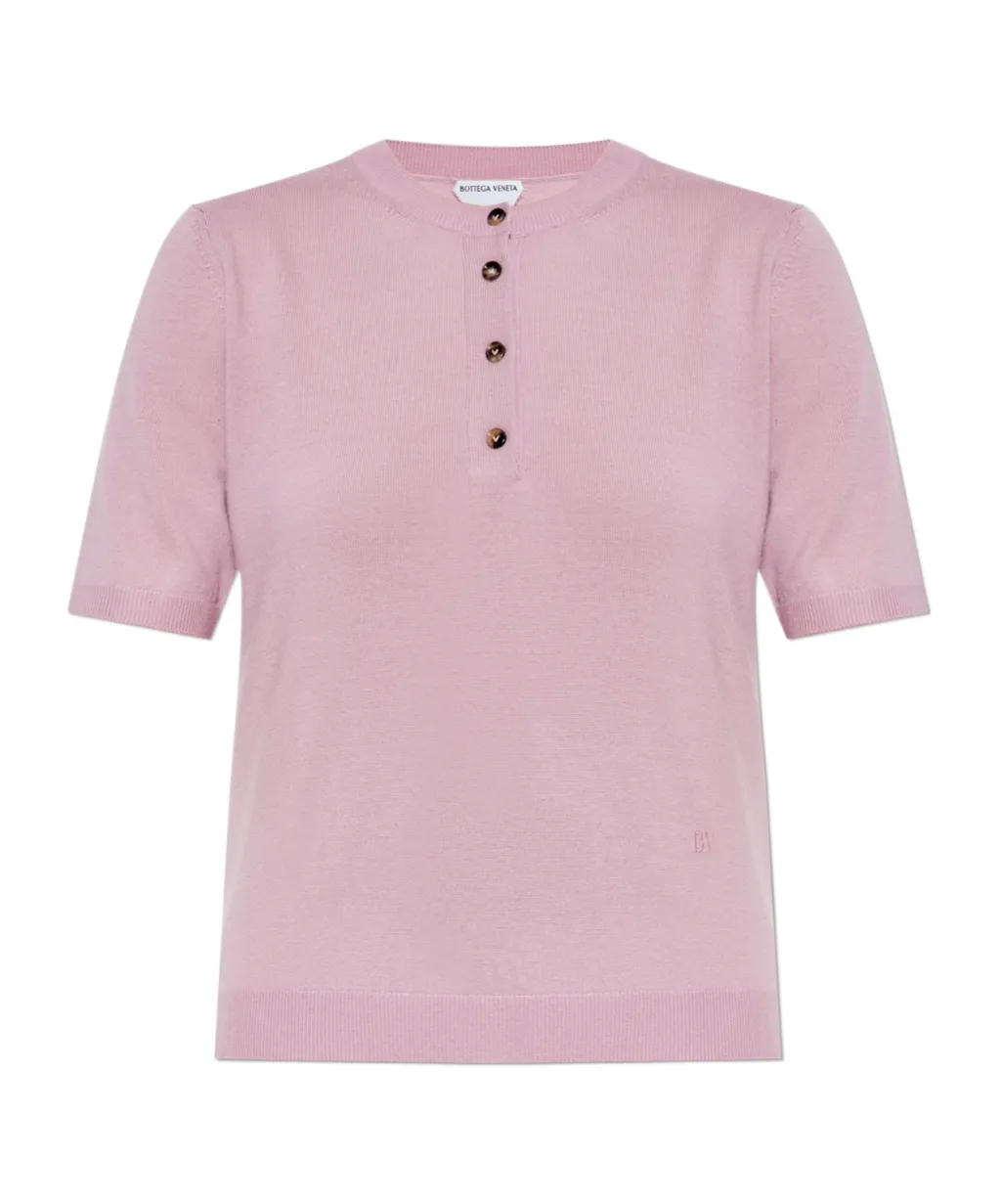 Short-Sleeved Knitted Jumper