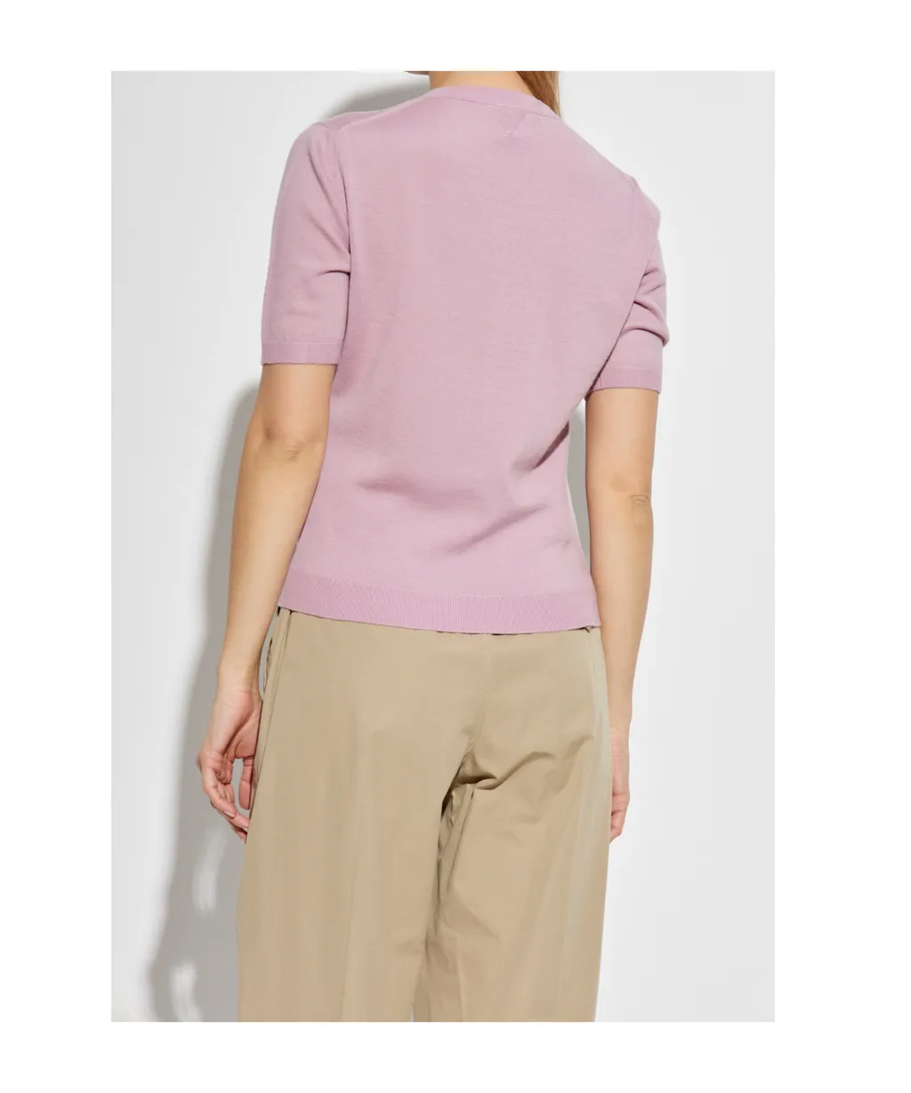 Short-Sleeved Knitted Jumper