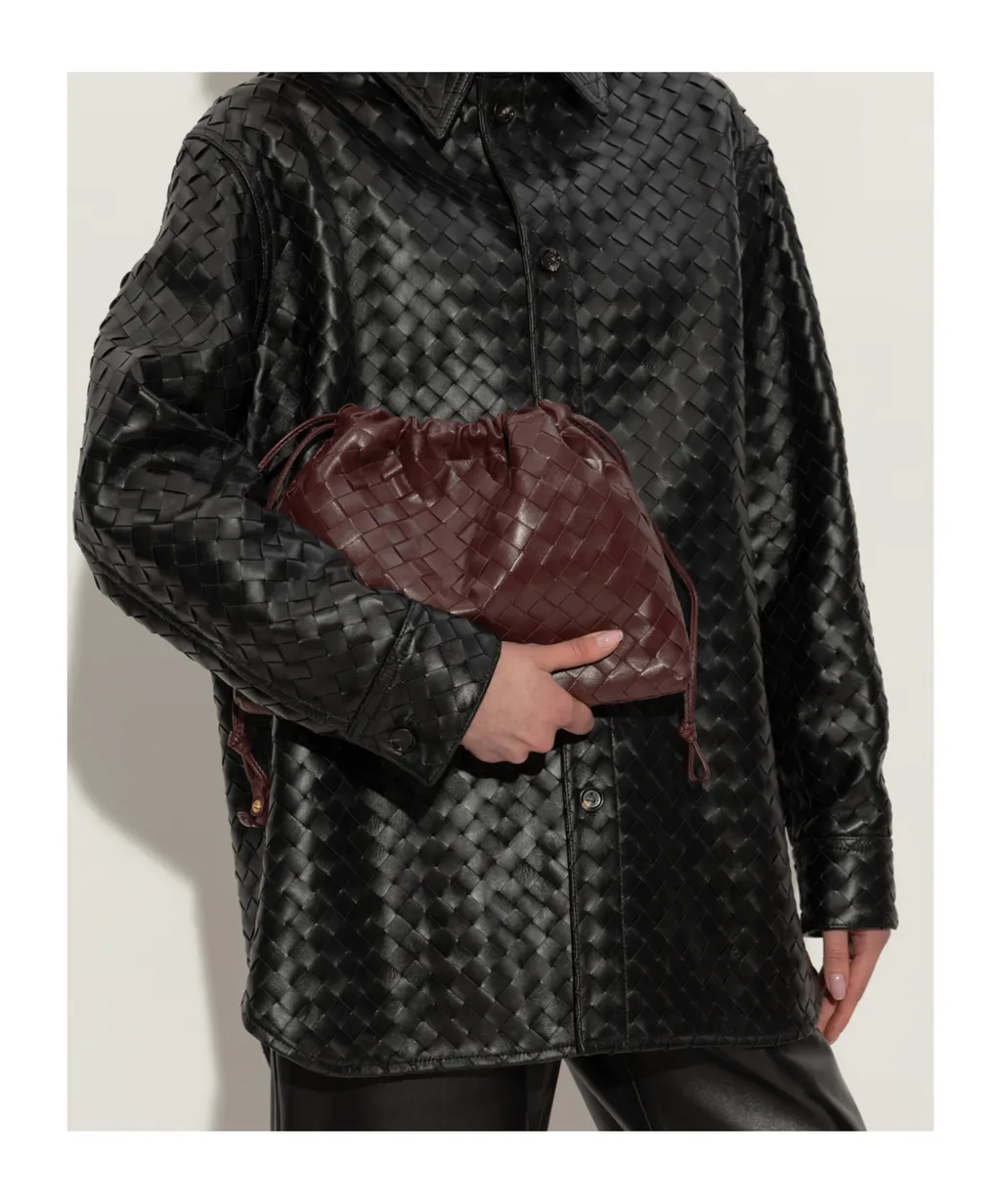 Intrecciato Drawstring Shoulder Bag