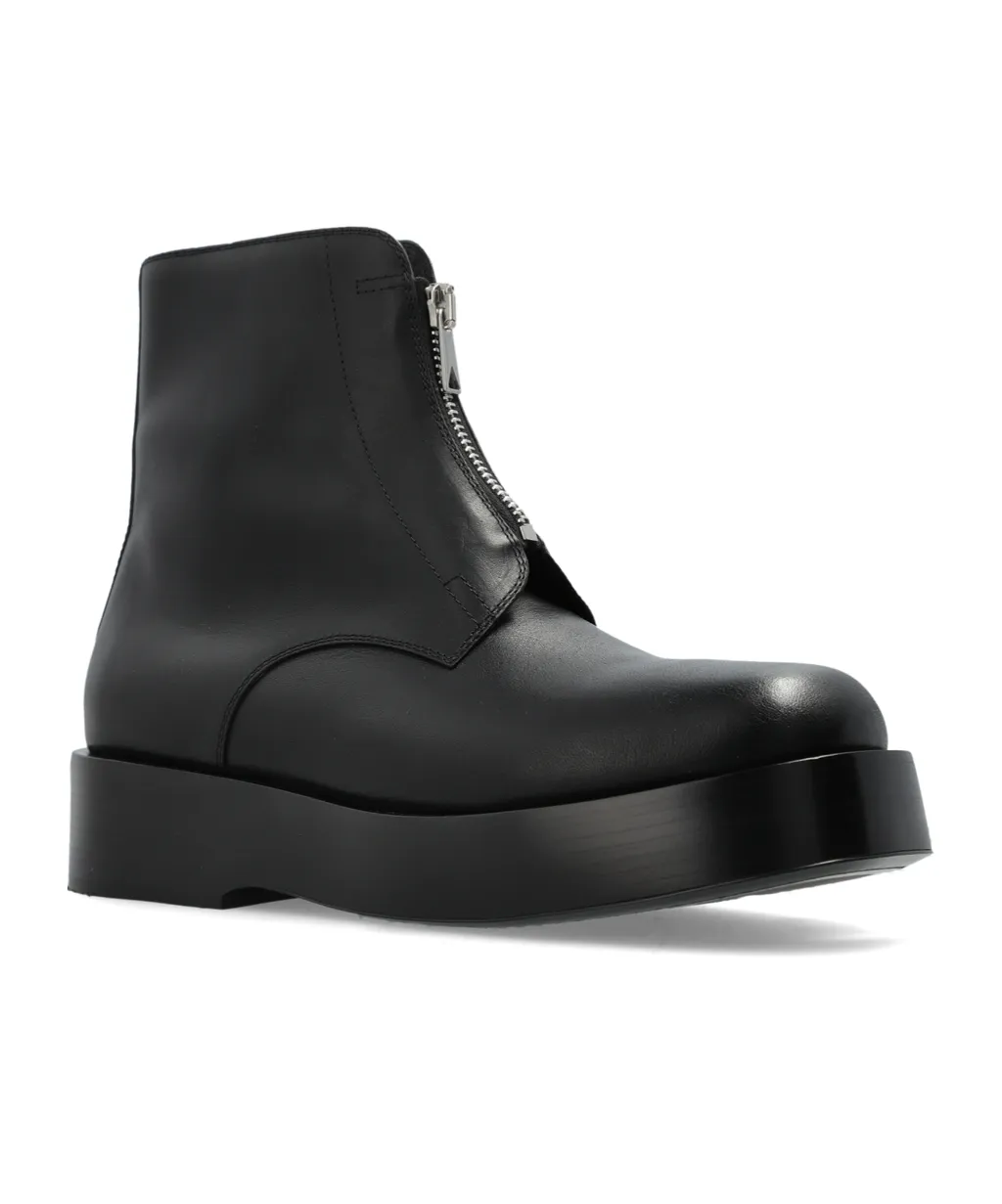 Torino Zipped Chunky Ankle Boots