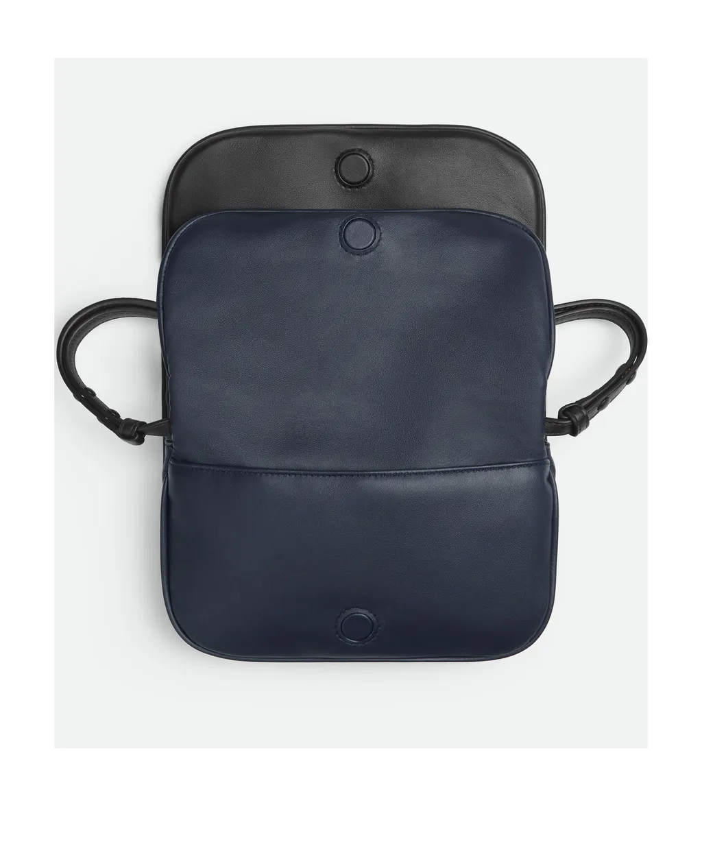 Intrecciato Foldover Top Shoulder Bag