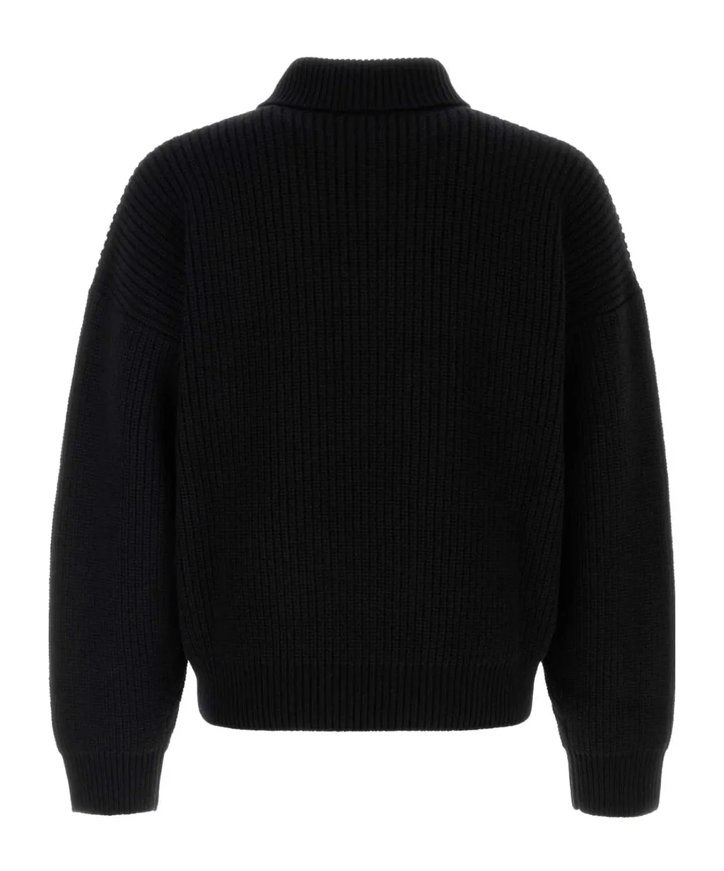Mock-Neck Knit Sweater