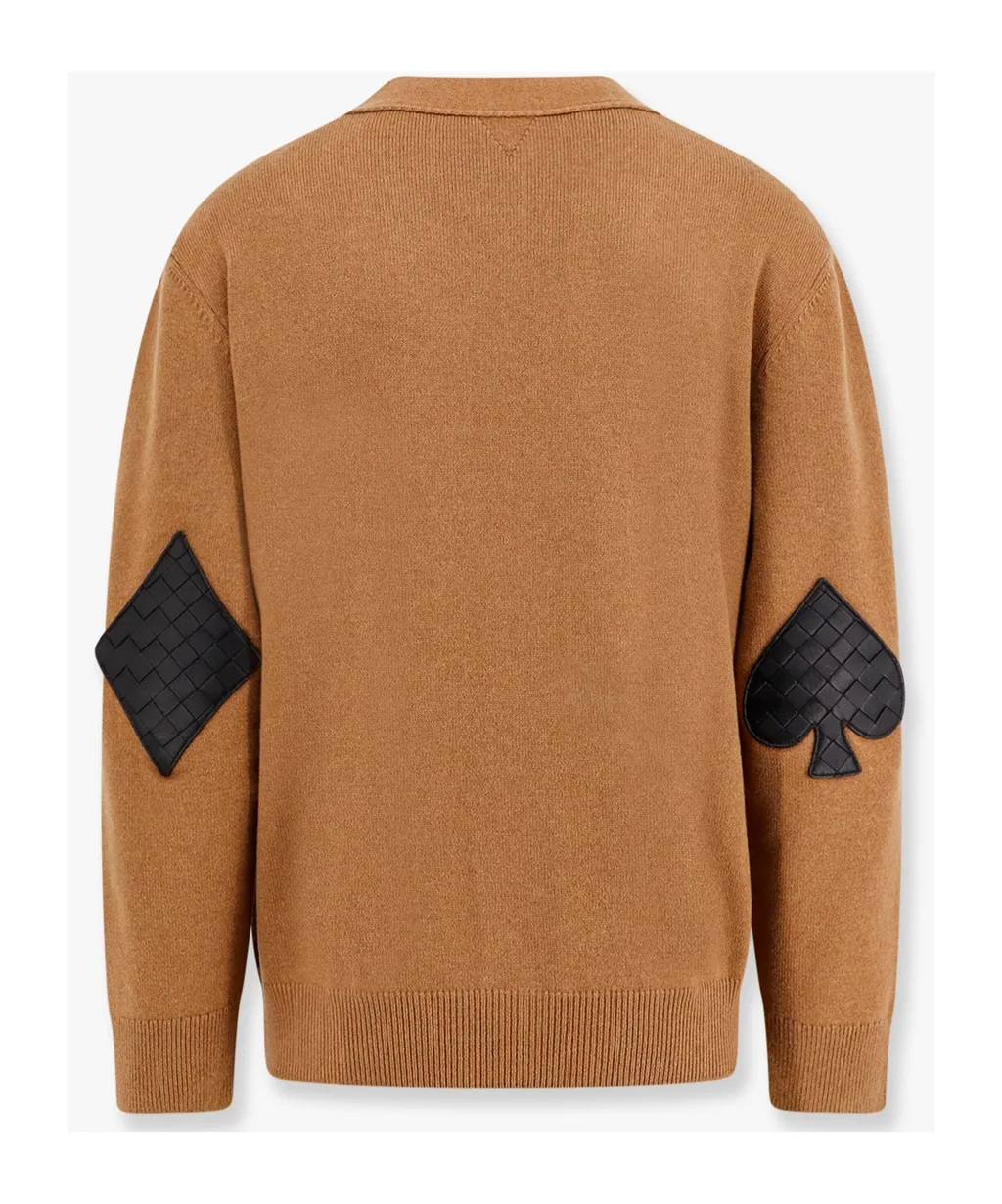 Long Sleeved V-Neck Knitted Cardigan