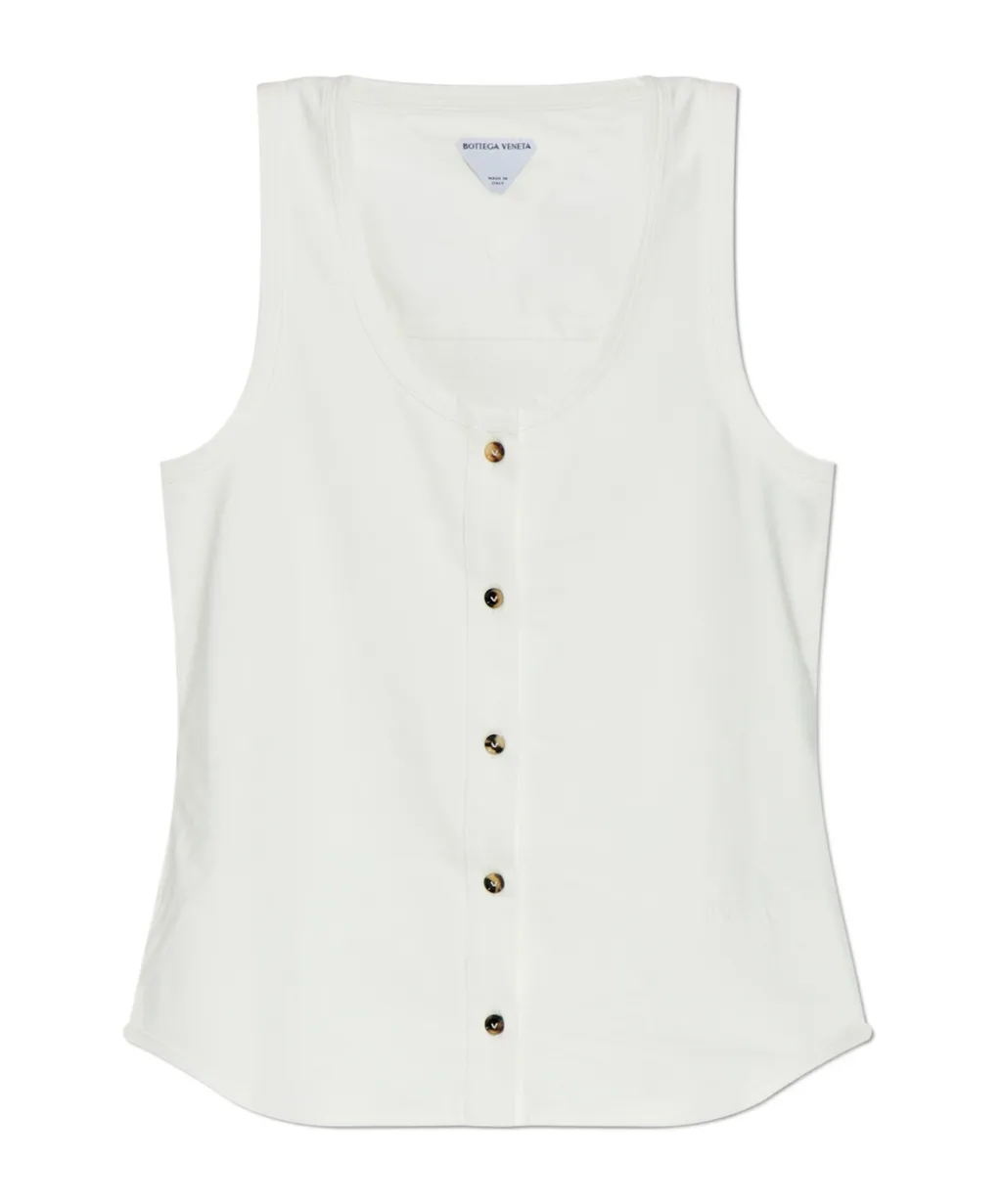 Single Breasted Sleeveless Top