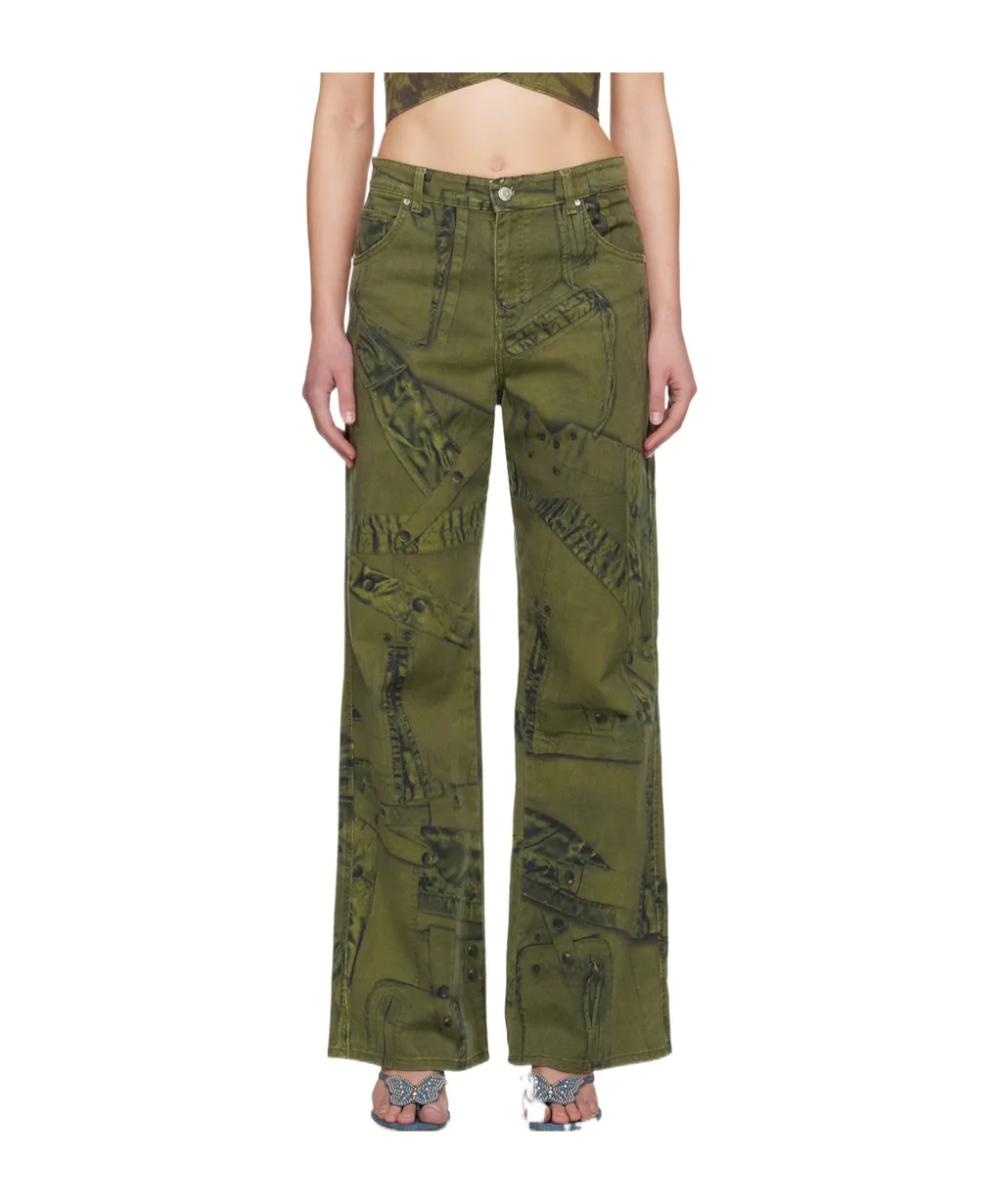 All-Over Graphic Printed Puddle Trousers