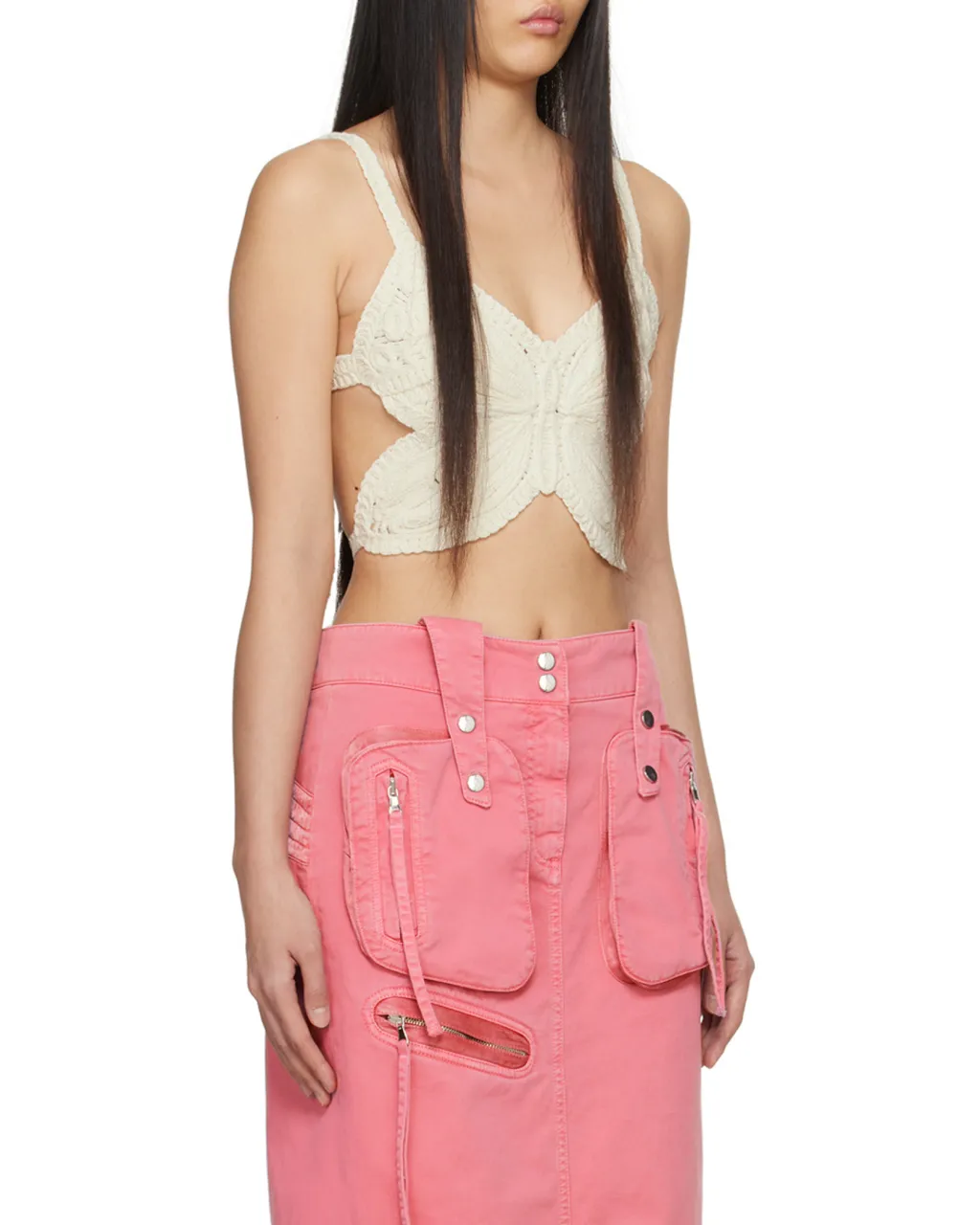 Butterfly Cut-Out Detailed Cropped Top