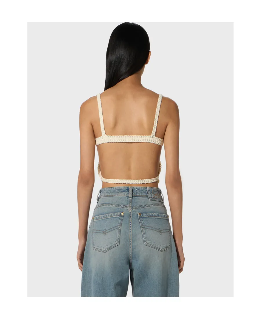 Butterfly Cut-Out Detailed Cropped Top