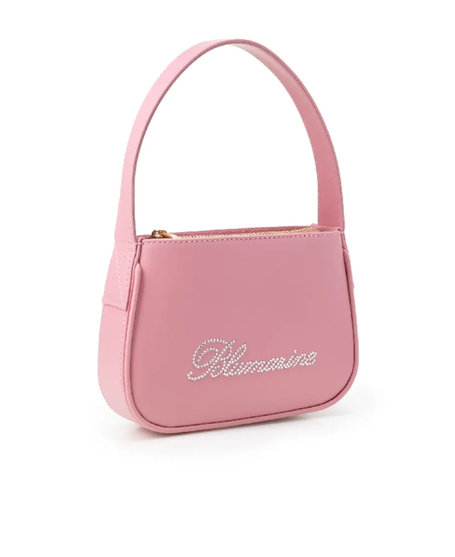 Logo Embellished Top Handle Bag