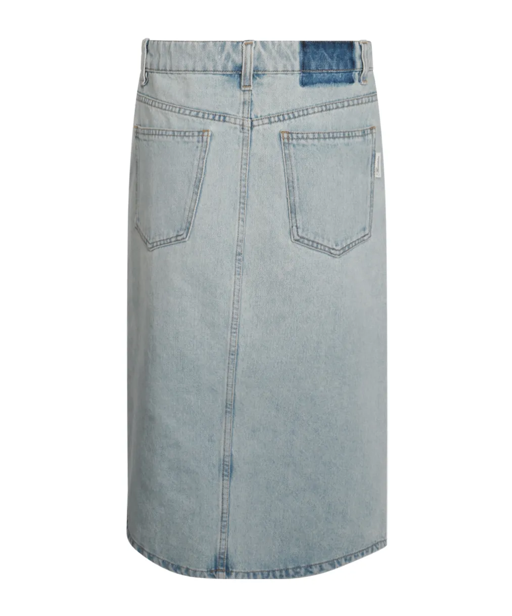 Belt-Loop Denim Skirt