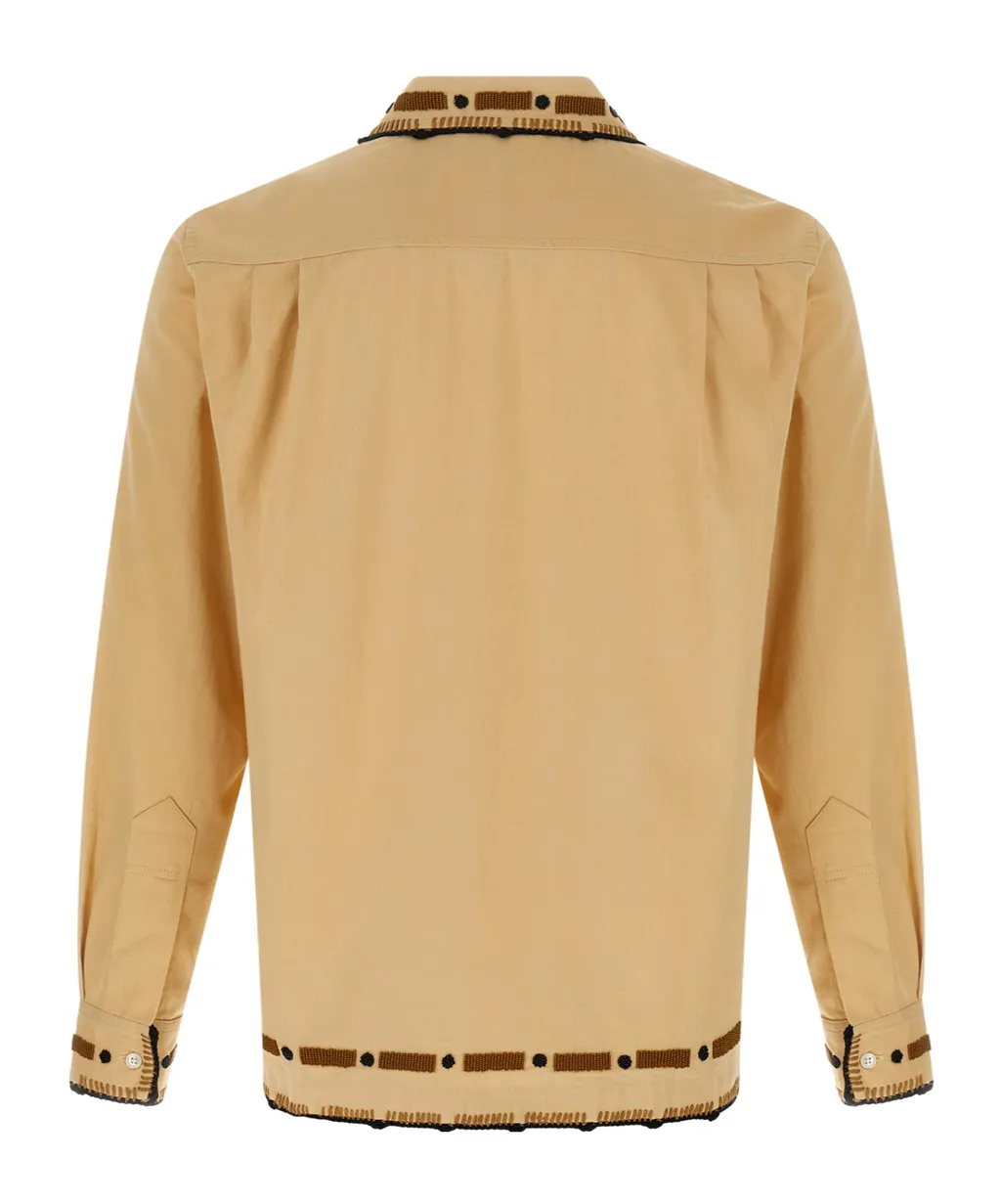Beaded Ryegrass Embroidered Shirt