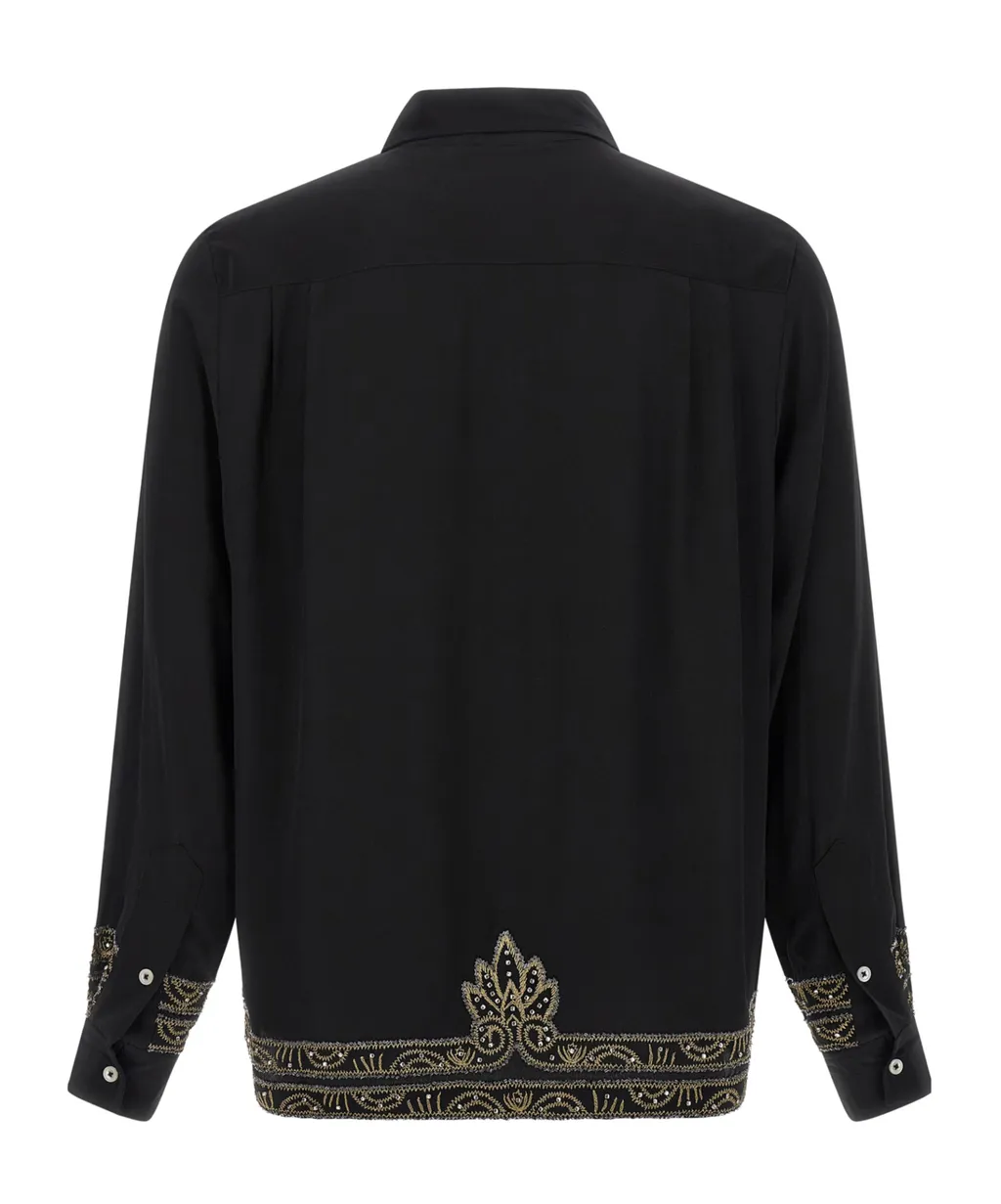 Beaded Epoque Embroidered Shirt
