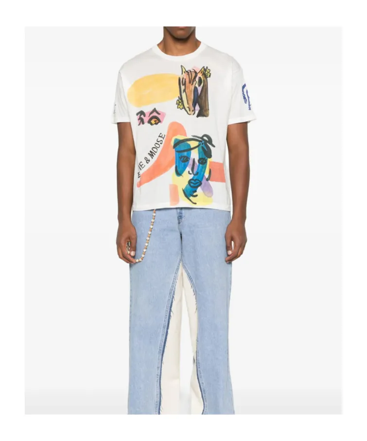 Horse-Print Collage T-Shirt