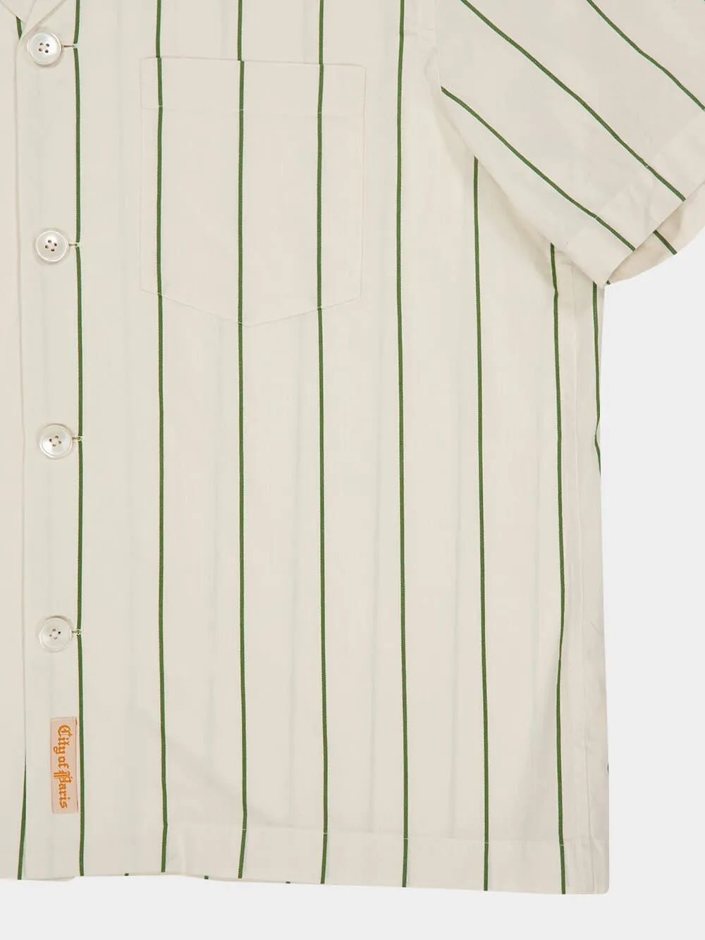 Celery Striped Short-Sleeve Shirt