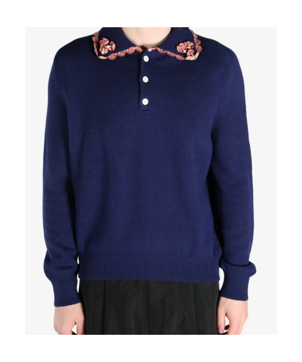 Long Sleeve Polo Sweater