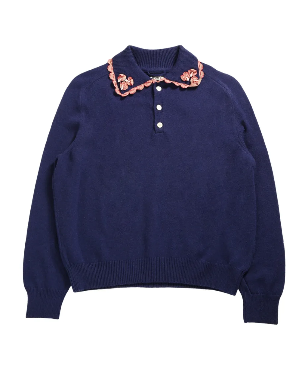 Long Sleeve Polo Sweater