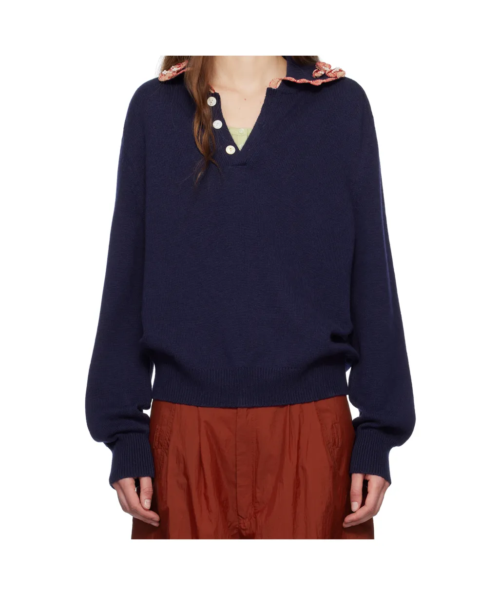 Long Sleeve Polo Sweater