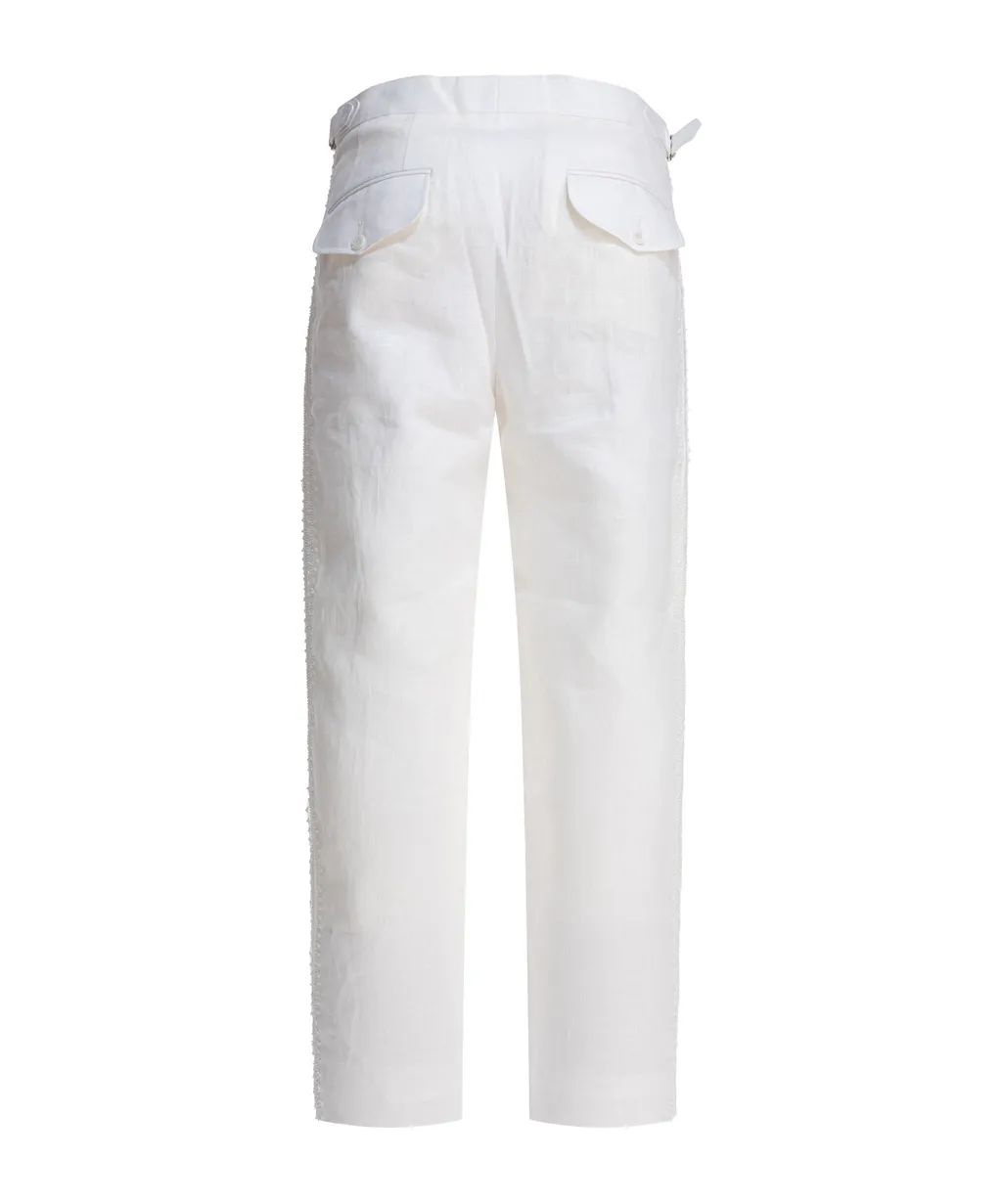 Embroidered Straight Leg Pants
