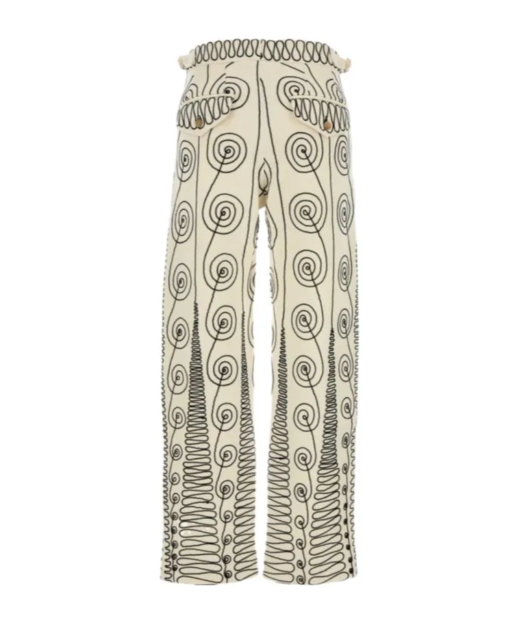 Spiral Pattern Jeans
