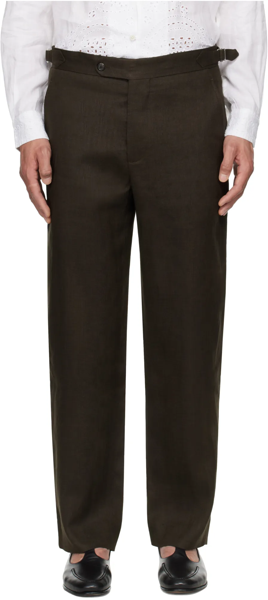 Side-Buckle Trousers