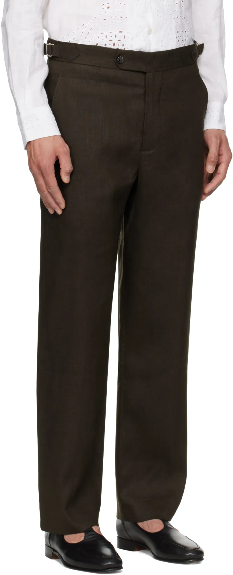 Side-Buckle Trousers