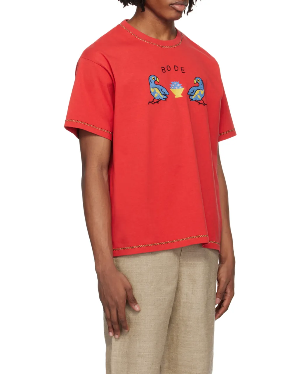 Embroidered Organic-Cotton T-Shirt